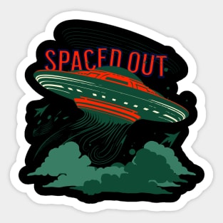 Extraterrestrial Encounter | Spaced Out UFO T-Shirt Design Sticker